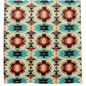 Native American patroon zonnestraal Douchegordijn (Voorkant)