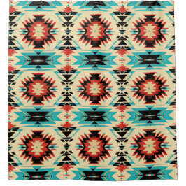 Native American patroon zonnestraal Douchegordijn