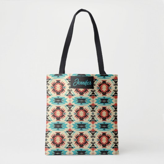 Native American patroon zonnestraal Tote Bag (Voorkant)