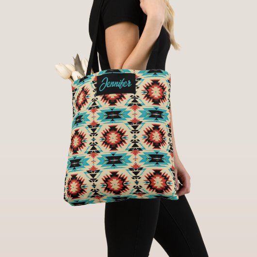 Native American patroon zonnestraal Tote Bag (Dichtbij)