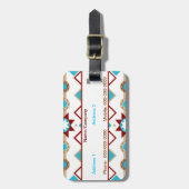 Native American Pattern Bagagelabel (Voorkant verticaal)