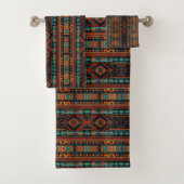 Native American Pattern Boho Cultuur Abstracte Kun Bad Handdoek (Insitu)