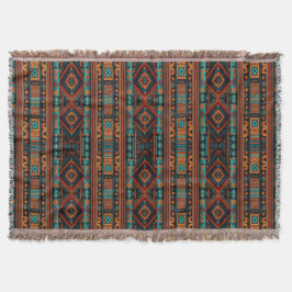 Native American Pattern Boho Cultuur Abstracte Kun Deken