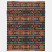 Native American Pattern Boho Cultuur Abstracte Kun Fleece Deken (Voorkant)