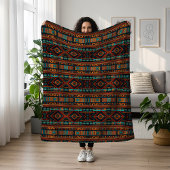 Native American Pattern Boho Cultuur Abstracte Kun Fleece Deken