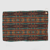 Native American Pattern Boho Cultuur Abstracte Kun Golfhanddoek (Horizontaal)