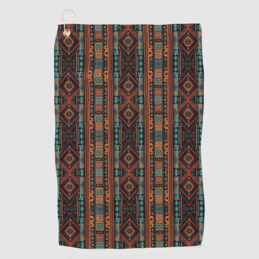 Native American Pattern Boho Cultuur Abstracte Kun Golfhanddoek (Voorkant)