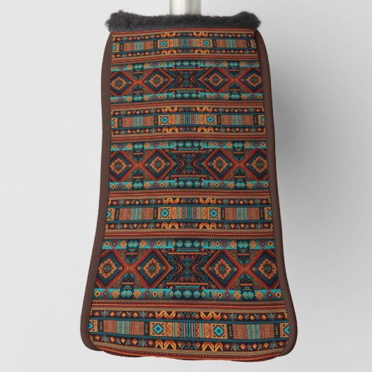 Native American Pattern Boho Cultuur Abstracte Kun Golfheadcover (Draai 90)