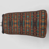 Native American Pattern Boho Cultuur Abstracte Kun Golfheadcover (Voorkant)