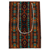 Native American Pattern Boho Cultuur Abstracte Kun Medium Cadeauzakje (Achterkant)