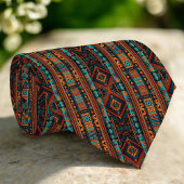 Native American Pattern Boho Cultuur Abstracte Kun Stropdas
