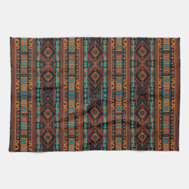 Native American Pattern Boho Cultuur Abstracte Kun Theedoek