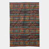 Native American Pattern Boho Cultuur Abstracte Kun Theedoek (Verticaal)