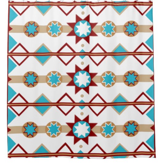 Native American Pattern Douchegordijn (Voorkant)