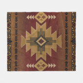 Native American Pattern Fleece Deken (Voorkant (Horizontaal))