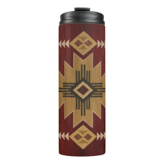 Native American Pattern Fleece Thermosbeker (Voorkant)