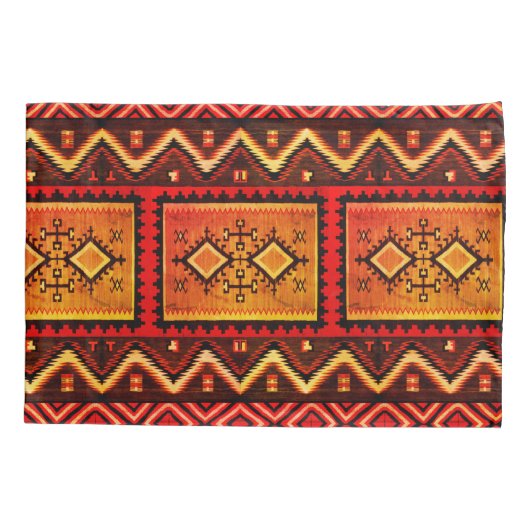 Native American Pattern Kussensloop (Achterkant)