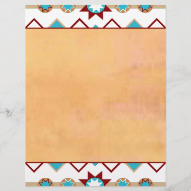 Native American Pattern Letterhead (Voorkant)