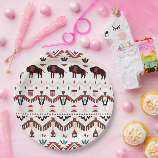 Native American Pattern Papieren Bordje (Feest)