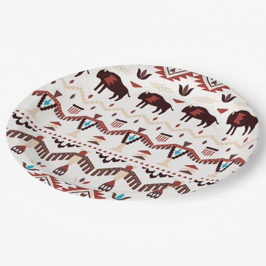 Native American Pattern Papieren Bordje (Gekanteld)