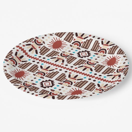 Native American Pattern Papieren Bordje (Gekanteld)