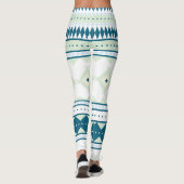 Native American Pattern: Peacock Sky Leggings (Achterkant)