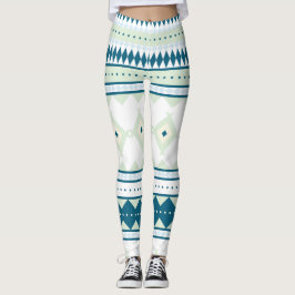 Native American Pattern: Peacock Sky Leggings