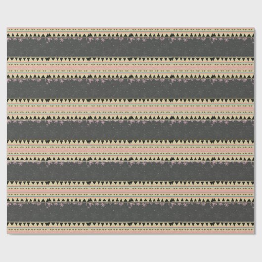 Native American Pattern | Roze Snowflakes Cadeaupapier (Vlak)