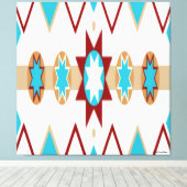 Native American Pattern Stretched Canvas Print (Insitu (Houten vloer))