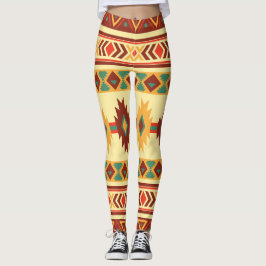 Native American Pattern: Sunny Earth tones Leggings