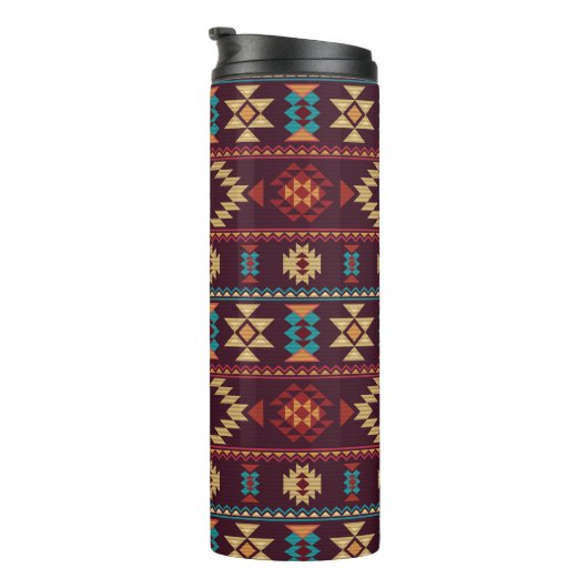 Native American Pattern Thermosbeker (Geroteerd rechts)