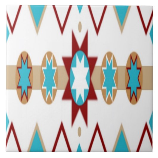 Native American Pattern Tile Tegeltje (Voorkant)