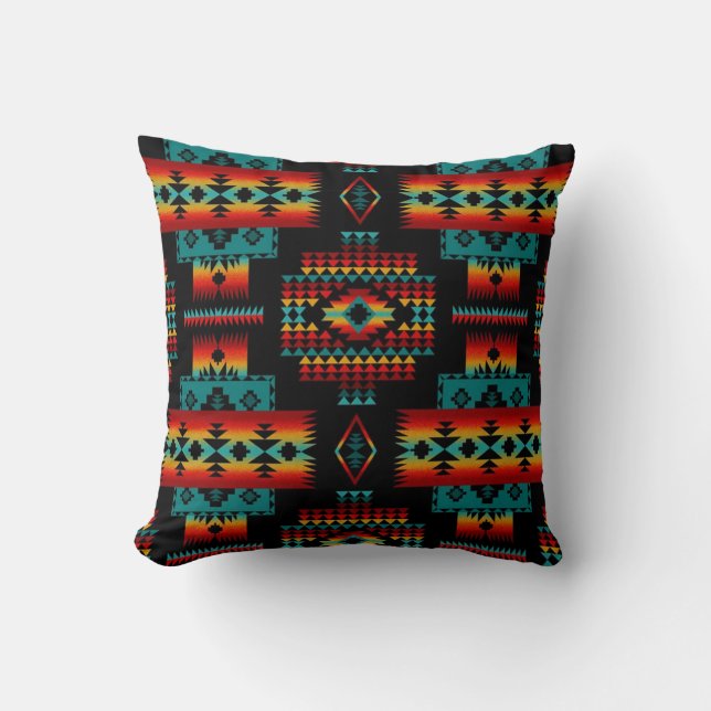 Native American Pattern Tribal Kussen (Voorkant)
