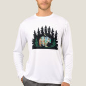 Native American Patterned Beer in Woodlands Tri-Blend Shirt (Voorkant volledig)