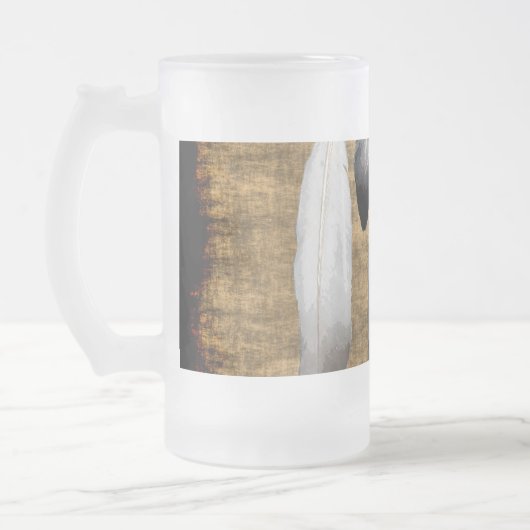 Native American Peace Feathers Designer Mok (Links)