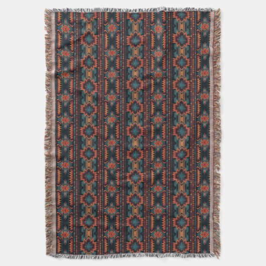 Native American Pendleton Throw Blanket Deken (Voorkant Verticaal)