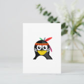 Native American Penguin Briefkaart (Staand voorkant)
