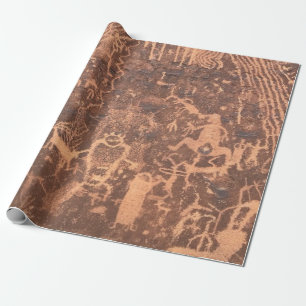 Native American Petroglyphs Rochester Panel Cadeaupapier
