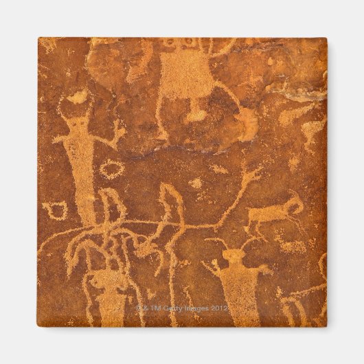 Native American petroglyphs, Rochester Panel, Magneet (Voorkant)