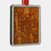 Native American petroglyphs, Rochester Panel, Metalen Ornament (Rechts)