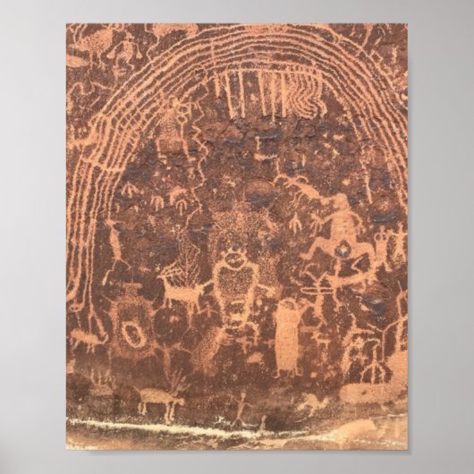 Native American Petroglyphs Rochester Panel Poster (Voorkant)
