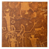 Native American petroglyphs, Rochester Panel, Tegeltje (Voorkant)