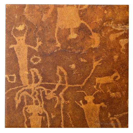 Native American petroglyphs, Rochester Panel, Tegeltje (Voorkant)