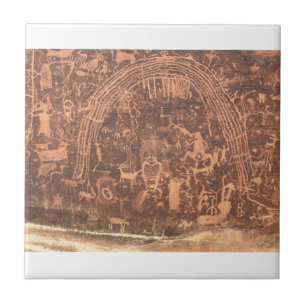 Native American Petroglyphs Rochester Panel Tegeltje