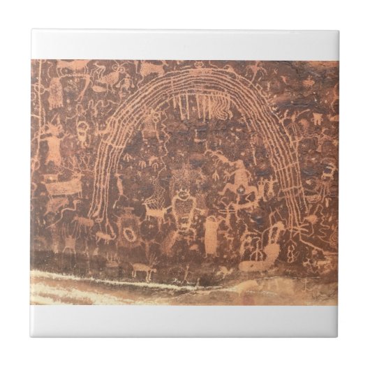 Native American Petroglyphs Rochester Panel Tegeltje (Voorkant)