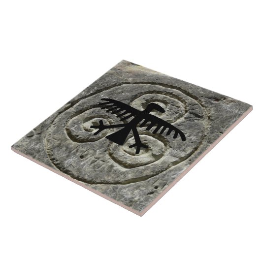 Native American Petroglyphs Tile Tegeltje (Zijkant)