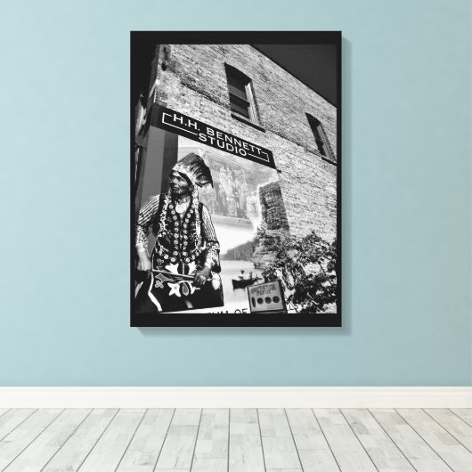 Native American Photo Canvas Afdruk (Insitu (Houten vloer))