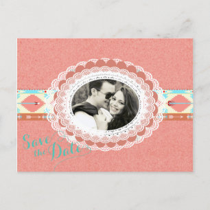 Native American Photo Save the Date Aankondigingskaart