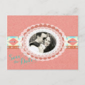 Native American Photo Save the Date Aankondigingskaart (Voorkant)