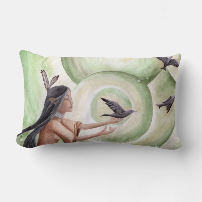 Native American Pillow American Indian Pillow Kussen (Voorkant)